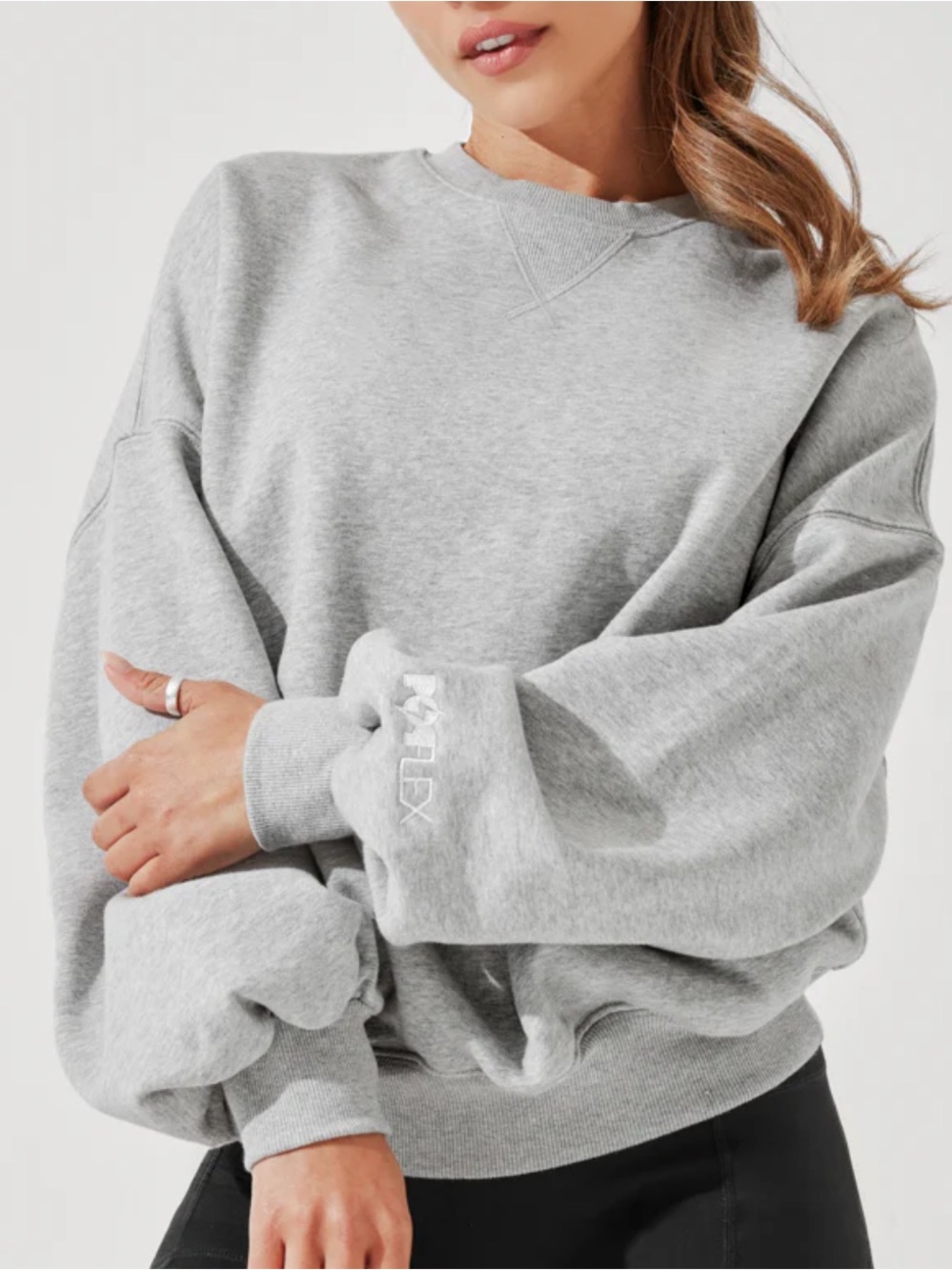POPFLEX Cloud Crewneck Sweatshirt 3X/4X NWT Heather Gray